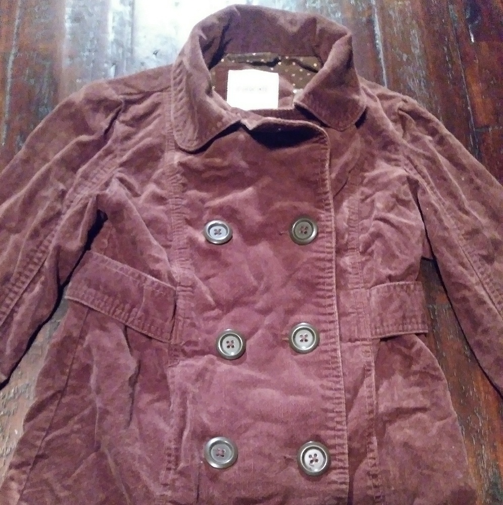 Girls size 4-5 corduroy peacoat